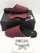 Mcm Cubic Logo Monogram Room Slippers Size 13 Eb1025pxde