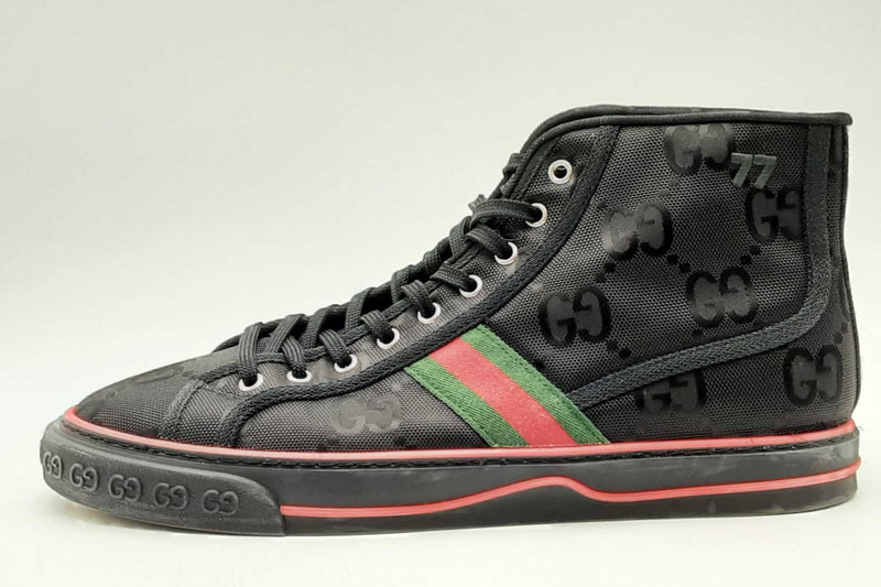 Gucci Tennis 1977 Off The Grid Nylon Web High Top Sneakers Size 11 Eb1224lrxsa