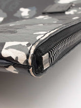 Mcm Wrist Pouch In Visetos Camo Floral Coated Canvas Fw1225lzxdu