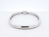 0.40 Cttw Diamond & 18k White Gold Bangle Bracelet 16 Grams 6 Inch Fw0925czxdu
