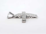 2.20 Cttw Diamond & 14k White Gold Cross Pendant 14.8 Grams Fw0426crxdu