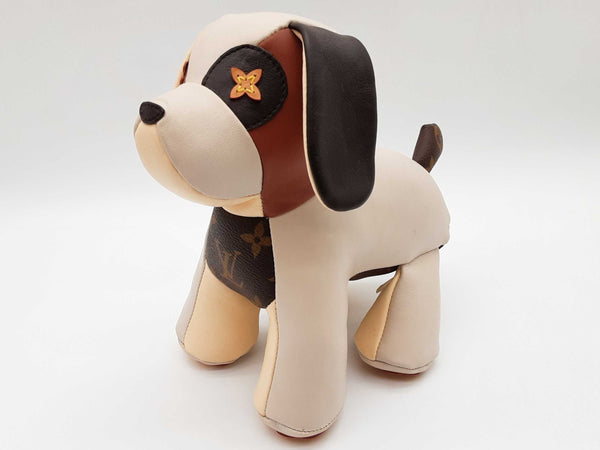 Louis Vuitton Doudou Oscar Dog White Brown Leather Plush Toy Do1025wxzde