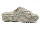 Gucci Interlocking G Logo Rubber Slides Beige Size 40 Aa1026lrzsa