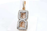 Diamond #8 Pendant In 10k Yellow Gold 14.4 Grams Eb0824cxzdu