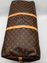 Louis Vuitton Keepall Brown Monogram Coated Canvas Duffle Bag Do1224rxzde