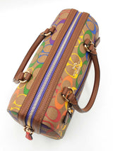 Coach Rowan Limited Edition Pride Satchel In Rainbow Signature Coated Canvas Fw0826lcrdu