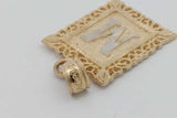 10k Yellow Gold Letter M Filigree Pendant 1.1 Grams Eb0826pxsa