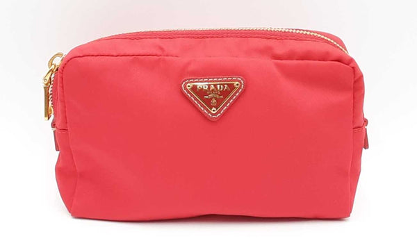 Prada Red Nylon Cosmetics Toiletries Travel Bag Eblrxdu 144030006982