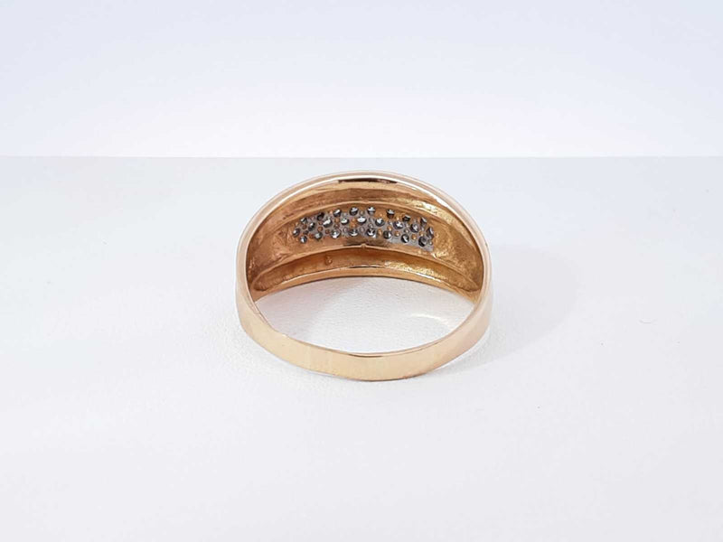 0.50 Cttw Diamond & 14k Yellow Gold Cluster Ring 7.5 Gram Size 13.75 Fw0825orxdu