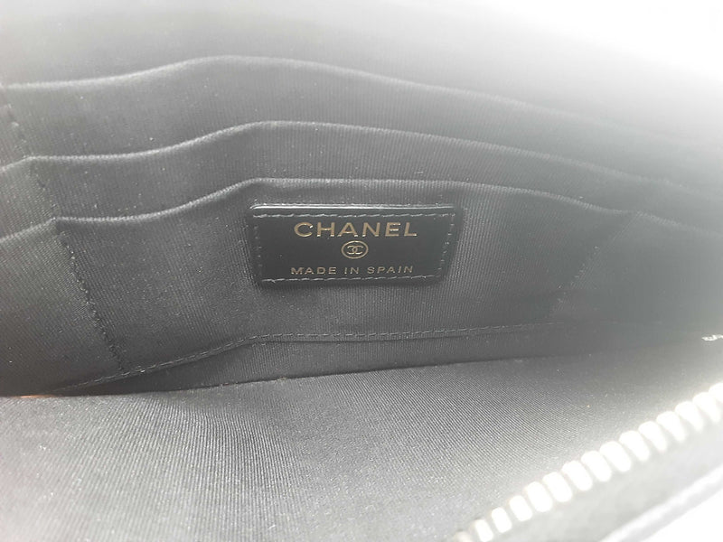 Chanel Caviar Quilted Boy Iphone Pouch Black Sd0725rzxsa