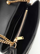 Yves Saint Laurent Loulou Small Matelassé Chain Bag In Black Lambskin Fw0726crxdu
