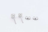 0.75ctw Lab Grown Diamond Stud Earrings In 14k White Gold 0.7 Grams Eb0325lcxdu