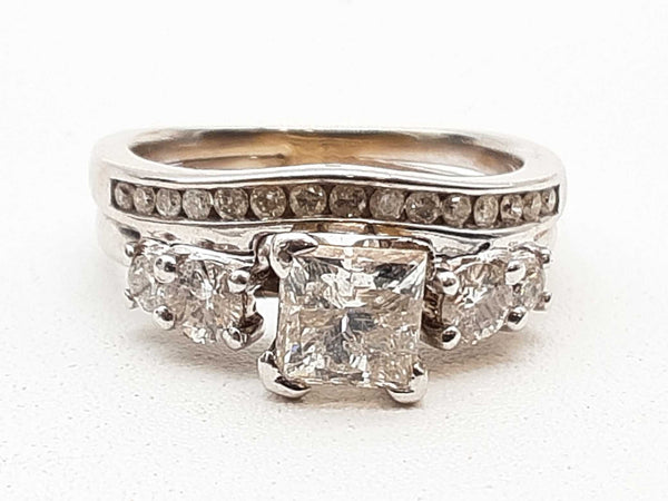 1.65 Cttw Diamonds 10k White Gold 5.2g Ring Size 5.25 Do0124llxzde