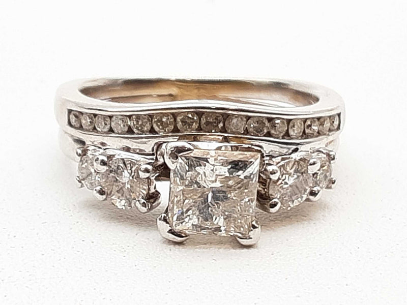 1.65 Cttw Diamonds 10k White Gold 5.2g Ring Size 5.25 Do0124llxzde