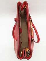 Gucci 319795 Horsebit Red Leather Tote Bag Do10250xzde