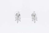 0.48cttw Lab Grown Marquis Diamond Stud Earrings 14k White Gold 1.3g Eb0826wrxsa