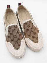 Gucci Slip-on Platform Sneakers In Gg Supreme Canvas Size 9 Fw0926lrzdu