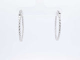 0.40 Cttw Diamond & 14k White Gold Inside Out Hoop Earrings 6.6 Gramsfw0826przdu