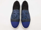 Etro Navy Paisley Canvas Slip On Slippers Size 43it Sd0426lzxde