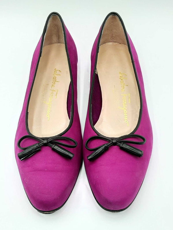 Salvatore Ferragamo Purple Ballet Flats Size 7.5 Eb0824rxdu