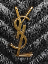 Yves Saint Laurent Round Camera Bag In Black Graine De Poudre Matelassé Leather Fw0626przdu