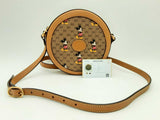 Gucci X Disney Gg Supreme Monogram Mickey Mouse Round Crossbody Bag Fw0924pxzsa