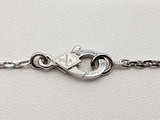 Van Cleef Alhambra Diamonds 18k White Gold Pendant Chain 16 In Do0426woxzde