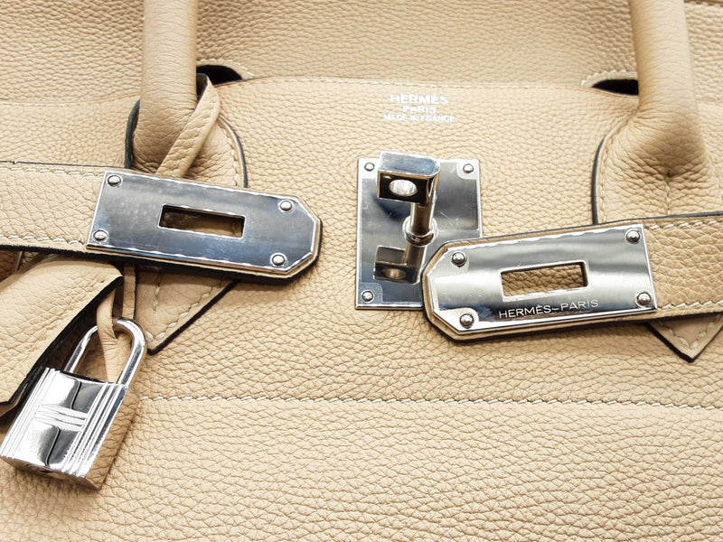 Hermes Birkin Hac 40 Trench Beige Togo Palladium Hardware Handbag Do0925llxzxde