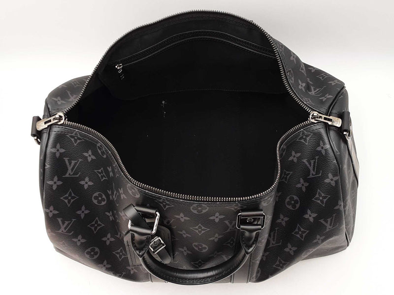 Louis Vuitton Keepall Bandoulière 45 Monogram Eclipse Coated Canvas Fw0725lzxzdu