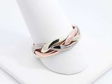 14k Tricolor Gold Braided Trinity Band Ring 7.8 Grams Size 9.5 Fw0226pzxdu