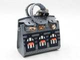 Mini Boutique Bag Charm In Gray Fw0825edu