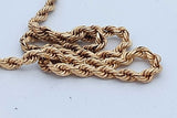 14k Yellow Gold Rope Chain Necklace 5.8 Grams 16.5 Inch Eb0826worde