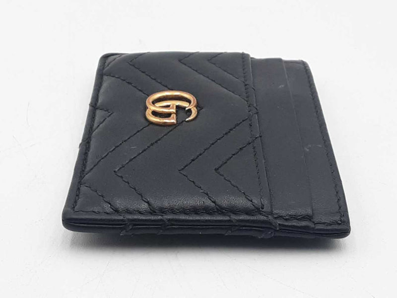 Gucci Marmont Black Leather Card Case Sd0925lzxsa