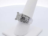 2.08 Cttw Mixed-cut Diamond & 10k White Gold Ring 8.6 Gram Size 7.75 Fw0625prxdu