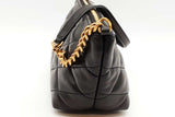 Saint Laurent Gaby Zipped Quilted Black Lambskin Shoulder Bag Eb1125pxzde