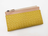 Bottega Veneta Duo Clutch In Lime Green & Beige Intrecciato Leather Fw0926lcrdu