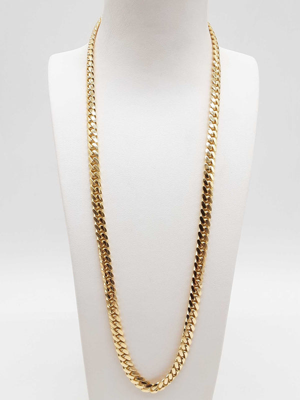 14k Yellow Gold 89.1g Solid Cuban Chain 24 In Do0924pcxzde