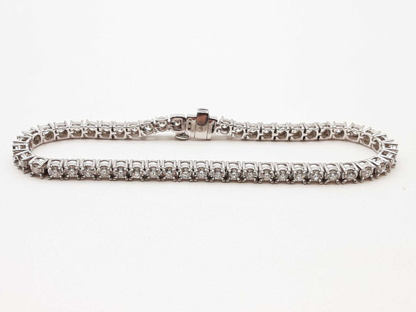 2.55 Cttw Lab Grown Diamonds 14k White Gold 13.4g Tennis Bracelet 7.25 In Do0225ixzde