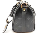 Louis Vuitton Monogram Black Leather Speedy Bandouliere 20 Eb0526oxxzde