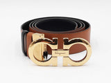 Salvatore Ferragamo Reversible Leather Belt & Double Gancini Buckle Fw1225ezdu