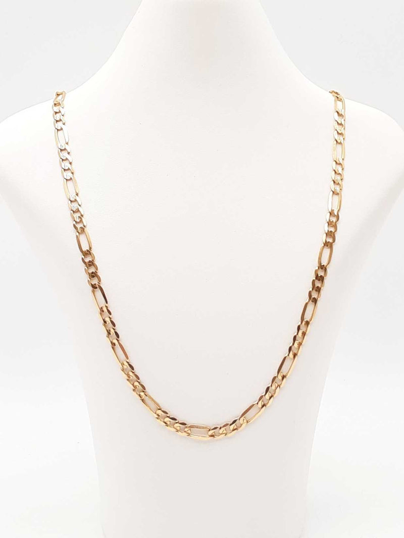 14k Yellow Gold Figaro Chain 26.7 Grams 26 Inch Fw0725erzdu