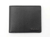 Gucci Logo Bifold Wallet In Black Grained Leather Fw0526lordu