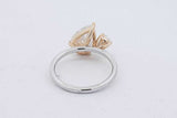 3.13cttw Lab Grown Pear Shaped Diamond Ring 14k Gold 3.3g Size 6.5 Eb0826scrsa