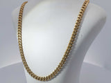 14k Yellow Gold 9.8 Grams Cuban Link Chain 24 Inches Aa0825wzxsa