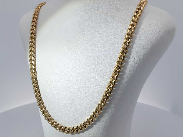 14k Yellow Gold 9.8 Grams Cuban Link Chain 24 Inches Aa0825wzxsa