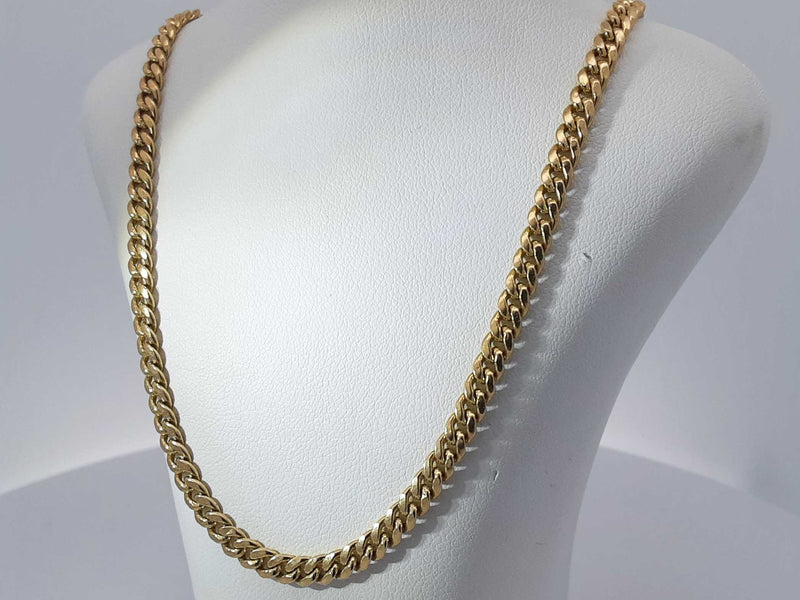 14k Yellow Gold 9.8 Grams Cuban Link Chain 24 Inches Aa0825wzxsa