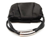 Yves Saint Laurent Ysl Pochon Mini Black Satin Pouch Clutch Handbag Do1125pxzde
