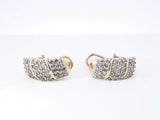 1.80 Cttw Diamond & 14k Yellow Gold J-hoop Earrings 9.4 Grams Fw0825przdu