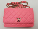 Chanel Trendy Cc Wallet On Chain Bright Pink Leather Crossbody Bag Do0126wxzxde