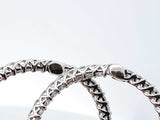 0.40 Cttw Diamond & 14k White Gold Inside Out Hoop Earrings 6.6 Gramsfw0826przdu